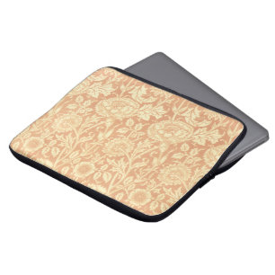 Housse Pour Ordinateur Portable Rose et rose par William Morris, fleurs vintage