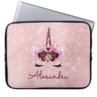 Rose Gold Unicorn Éparkle Princesse Monogramme Nom