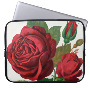 Housse Pour Ordinateur Portable Rose Print Rochester Lithographing and Printing Co