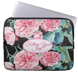 Housse Pour Ordinateur Portable Rose Rose Roses floral Suivez votre Motif de joie