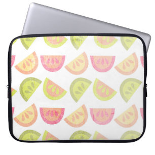 Housse Pour Ordinateur Portable Rose, Vert citron, Orange, Jaune, Citrus Tropical