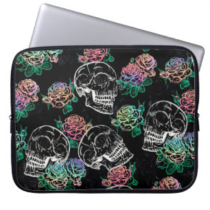 Housse Pour Ordinateur Portable Roses Ombre crâne sucre   Girl Pastel Grunge Glam