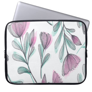 Housse Pour Ordinateur Portable Roses violets