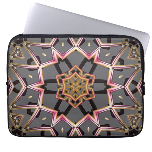 Housse Pour Ordinateur Portable Rosette Dorée (Devant)