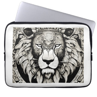 Housse Pour Ordinateur Portable 🦁 "Sac d'ordinateur portable Lion en ruines - Sty