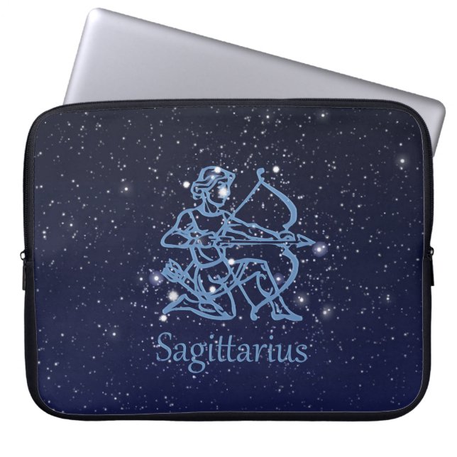 Housse Pour Ordinateur Portable Sagittarius Constellation & Zodiac Signe avec étoi (Devant)
