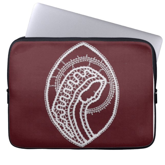 Housse Pour Ordinateur Portable Sainte Vierge Marie, dentelle (Devant)
