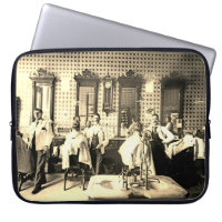 Salon de coiffure des hommes des années 1890