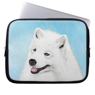 Housse Pour Ordinateur Portable Samoyed Painting - Cute Original Dog Art