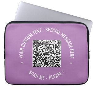 Housse Pour Ordinateur Portable Sapeur d'ordinateur portable QR Code Scan Info Tex