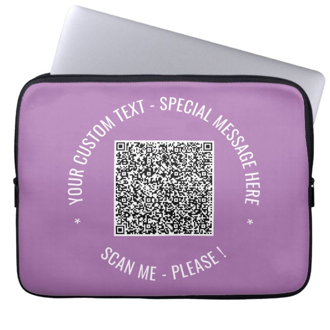 Housse Pour Ordinateur Portable Sapeur d'ordinateur portable QR Code Scan Info Tex (Devant)