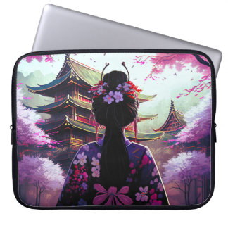 Housse Pour Ordinateur Portable Sari Fleurs de cerisiers