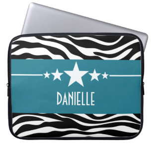 Housse Pour Ordinateur Portable Sassy bleu Star Zebra Portable Sleeve