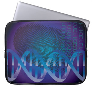 Housse Pour Ordinateur Portable Science de l'empreinte digitale ADN