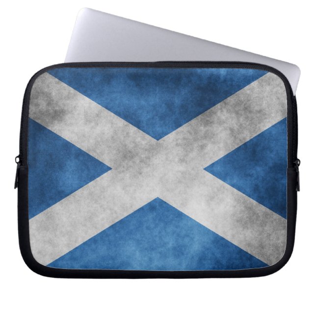 Housse Pour Ordinateur Portable Scotland Grunge - Saint Andrew's Cross (Devant)