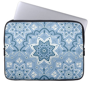 Housse Pour Ordinateur Portable Seamless Islamic Colorful Blue 
