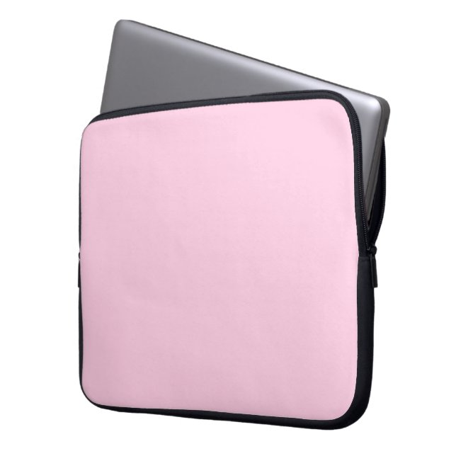 Housse Pour Ordinateur Portable Sensibilité au cancer du sein rose couleur solide  (devant gauche)