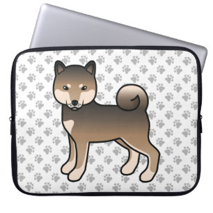 Housse Pour Ordinateur Portable Sesame Shiba Inu Cute Dessin Dessin Chien Illustra