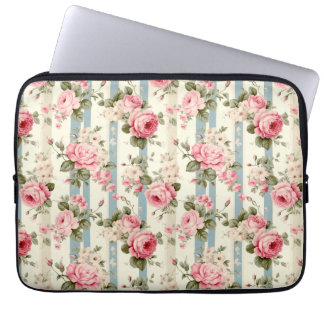 Housse Pour Ordinateur Portable Shabby Chic Roses Vintages
