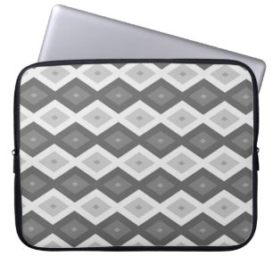 Housse Pour Ordinateur Portable Shades of grey diamond pattern