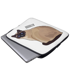 Housse Pour Ordinateur Portable Siamese cat cartoon