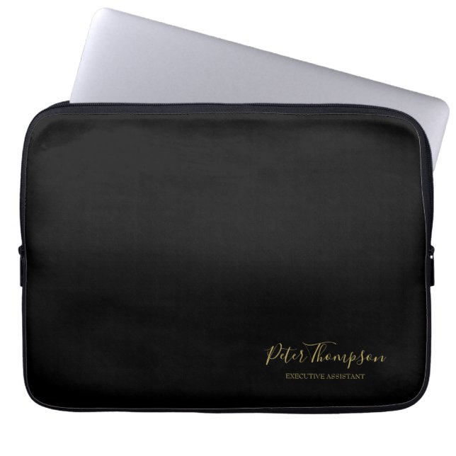 Housse Pour Ordinateur Portable Signature élégante du script d'entreprise (Devant)
