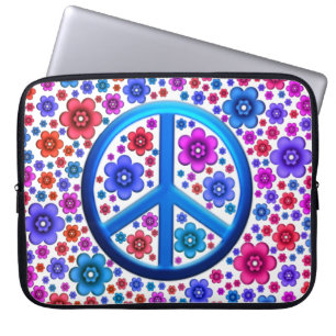 Housse Pour Ordinateur Portable Signe de paix hippie