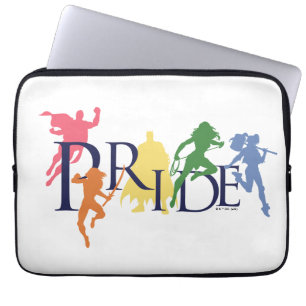 Housse Pour Ordinateur Portable Silhouettes de personnage de la Ligue de la Justic