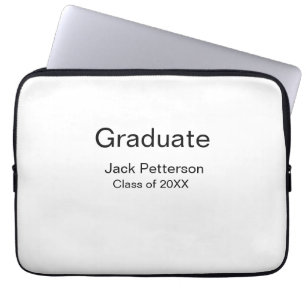 Housse Pour Ordinateur Portable simple diplôme minimal ajouter nom classe moderne
