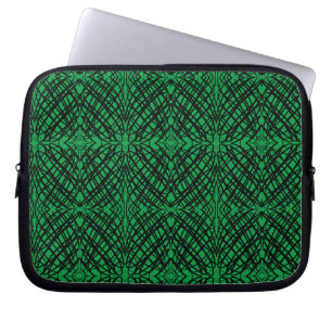 Housse Pour Ordinateur Portable Simple Scribble   Carreaux miroir   Vert  