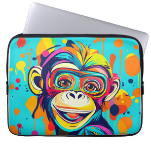 Housse Pour Ordinateur Portable Singe souriant