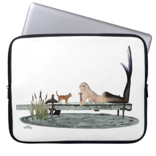Housse Pour Ordinateur Portable Sirène Sur La Manche De Portable De La Quai De Bat