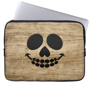 Housse Pour Ordinateur Portable Skeleton sourit.