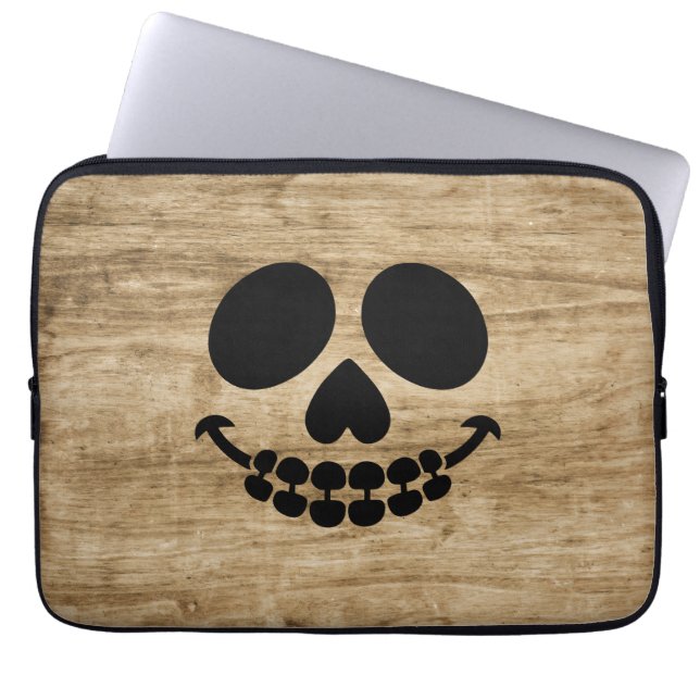 Housse Pour Ordinateur Portable Skeleton sourit. (Devant)