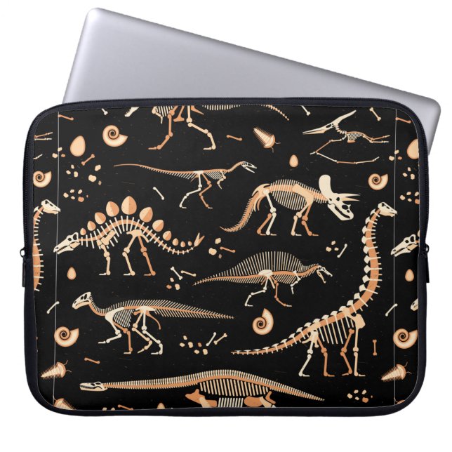 Housse Pour Ordinateur Portable Skeletons de dinosaures et fossiles motif (Devant)