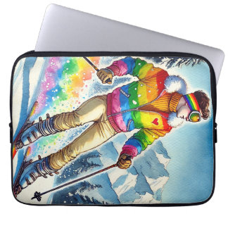 Housse Pour Ordinateur Portable Ski avec fierté - coque d'ordinateur portable