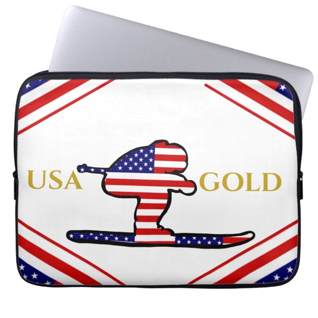 HOUSSE POUR ORDINATEUR PORTABLE SKIER (Devant)