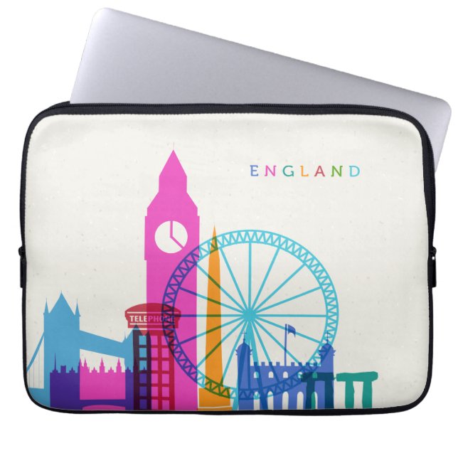 Housse Pour Ordinateur Portable Skyline d'Angleterre (Devant)