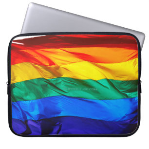 Housse Pour Ordinateur Portable SlipperyJoe's Gay Pride Flag wave pride colors rai
