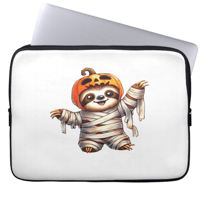 Housse Pour Ordinateur Portable Sloth Mummy Halloween Classic T-Shirt (Devant)