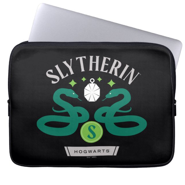 Housse Pour Ordinateur Portable SLYTHERIN™ House Double Snake Locket Graphique (Devant)