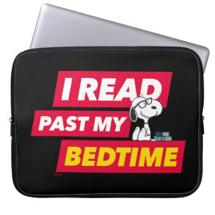 Housse Pour Ordinateur Portable Snoopy "I Read Past My Bedtime"