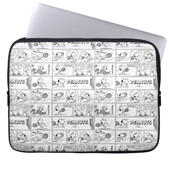 Housse Pour Ordinateur Portable Snoopy Joue Au Tennis (Devant)