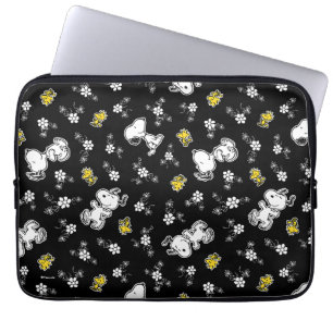Housse Pour Ordinateur Portable Snoopy & Woodstock Fun & Flowers