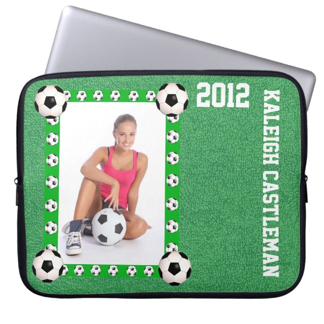 Housse Pour Ordinateur Portable Soccer Photo Sleeve - SRF (Devant)