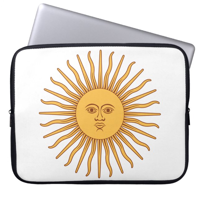 Housse Pour Ordinateur Portable Soleil argentin (Devant)