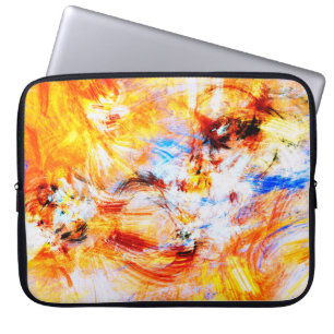 Housse Pour Ordinateur Portable Soleil. Beau art multicolore Abstrait