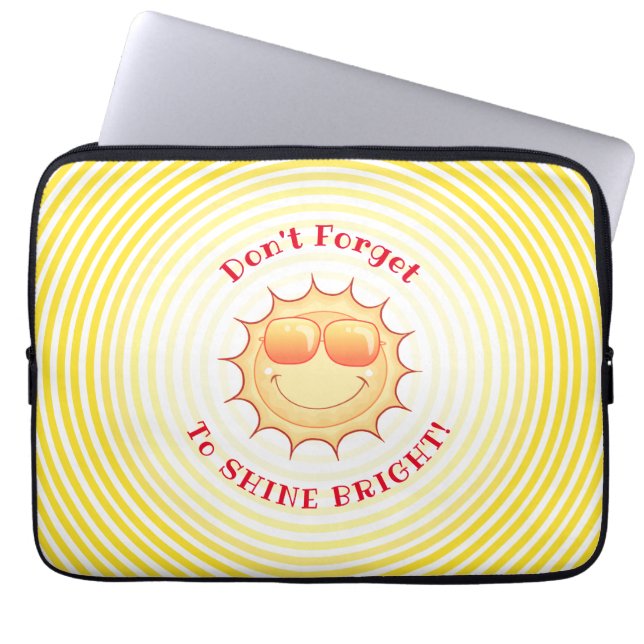 Housse Pour Ordinateur Portable Soleil souriant (Devant)