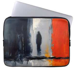 Housse Pour Ordinateur Portable Solitude – Figure Abstrait dans le Silence Urbain