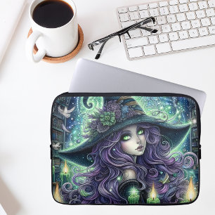 Housse Pour Ordinateur Portable Sorcière Céleste Mystique